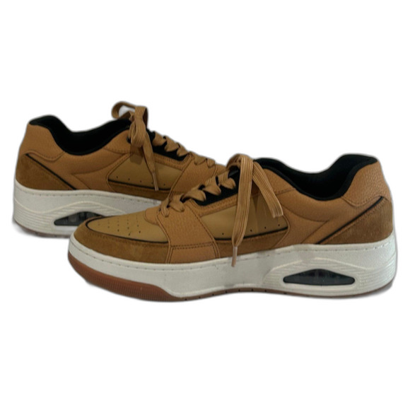 Skechers Street Uni Court Sneaker Shoes Men’s Size 10.5 Color WSK Tan Leather - Picture 6 of 12